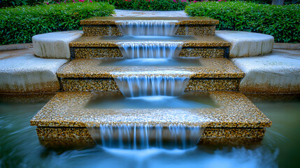 Multi Tiered Waterfall Garden Feature