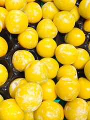 Organic yellow plums for good bathroom visits, constipation