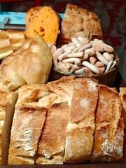 Artisan bread in a bakery