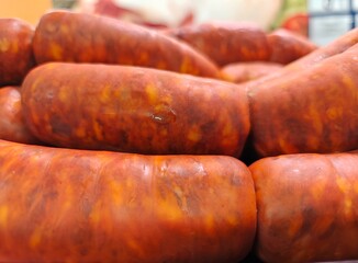 Homemade chorizos for barbecue meals.