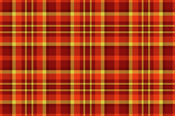 Vibrant autumnal plaid pattern in warm red, orange, and yellow hues.  Perfect for fallthemed designs, textiles, or website backgrounds.
