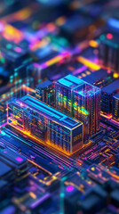 Obraz premium Cloud data orchestration integration. Storage data optimization infrastructure. Cloud-native application deployment with orchestration concept.