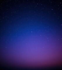 Twilight sky, deep blue and purple hues, countless stars scattered across the expanse, universe, starry