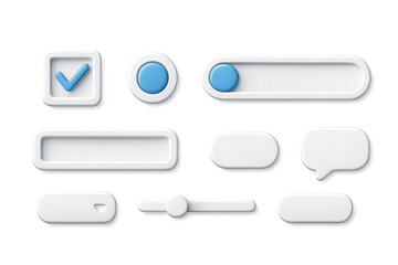 3D icon set of speaking practice: microphone, conversation bubbles, pronunciation guide, speaker icon, repeat symbol, native tutor, dialogue sheet, record button. 3d icon. icons set of 3d style in a