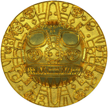 inca sun disk isolated