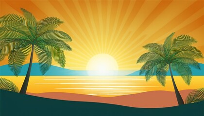 Obraz premium sunset on the beach