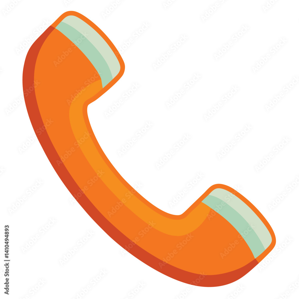 Aufkleber minimal vector of a handset with face expression on plain white backdrop