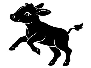 Cute Dancing Calf Vector & SVG,  Calf Silhouette Vector Design