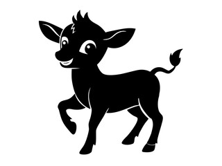 Cute Dancing Calf Vector & SVG,  Calf Silhouette Vector Design