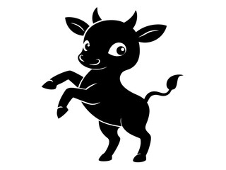 Cute Dancing Calf Vector & SVG,  Calf Silhouette Vector Design