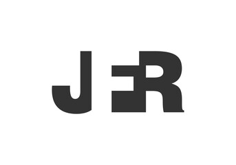 JFR logo design. Initial letter J F R bold font style for tech startups, consulting, corporate branding. Creative company name, headlines typography identity, trendy logotype.
