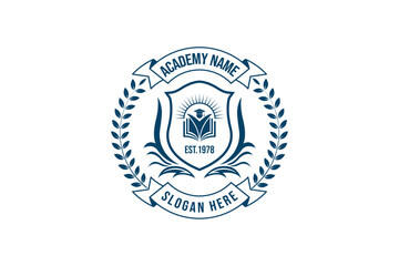 education logo. university and college school. learning logo	