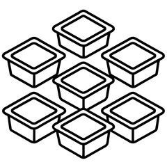  Ice Cube Tray vector design on a white background