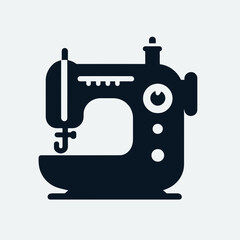 Sewing Machine Silhouettes in black on a white background