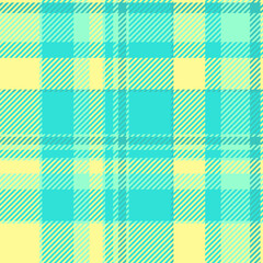 Vibrant teal and pale yellow plaid pattern.  Perfect for textiles, websites, or packaging.  This cheerful, summery design evokes feelings of freshness and optimism.