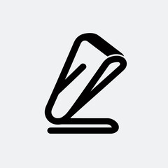 Obraz premium Staple Pin Silhouettes in black on a white background