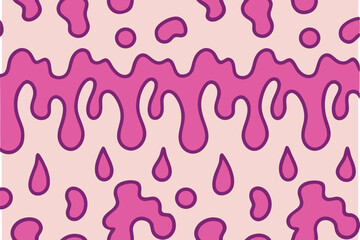 Pink Dripping Liquid Pattern Seamless Background Texture Design