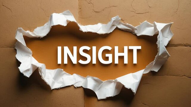 Insight placed behind torn paper.
