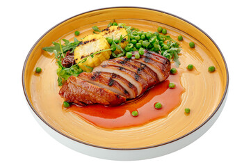 restaurant food on a white background