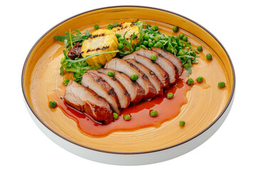 restaurant food on a white background