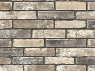 Obraz premium Multicolored Brick Wall Seamless Texture Background