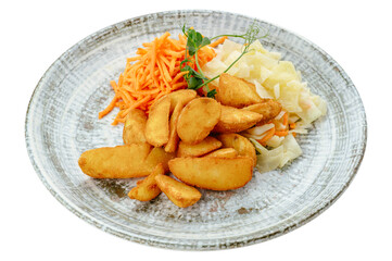 restaurant food on a white background