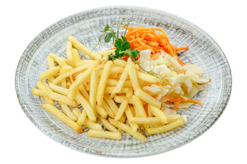 restaurant food on a white background