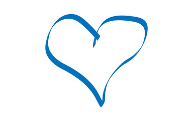 Minimal Love shape brush stock isolated on transparent background, heart PNG file