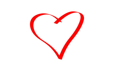 Minimal Love shape brush stock isolated on transparent background, heart PNG file