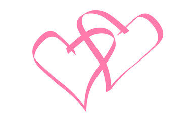 Minimal Love shape brush stock isolated on transparent background, heart PNG file