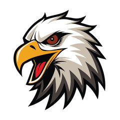 eagle head vector art silhouette illustration
