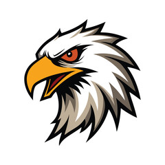 eagle head vector art silhouette illustration