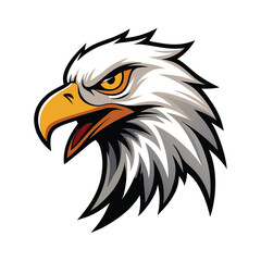 eagle head vector art silhouette illustration