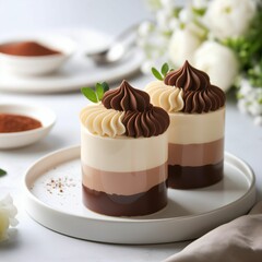 chocolate cake and coffee