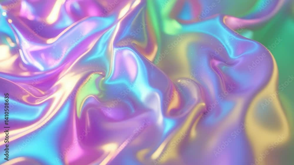 Poster background of multicolored rainbow foil with irregular texture