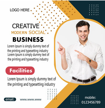 Modern business social post