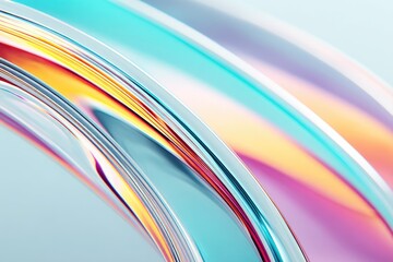 Metallic Plastic Wrap Texture Featuring a Vibrant Rainbow Spectrum