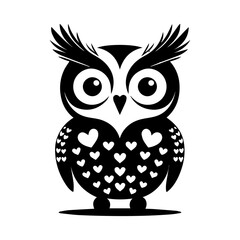 Owl line art vector black and white elegant owl design.Black and white owl tattoo style illustration.Vector ready.