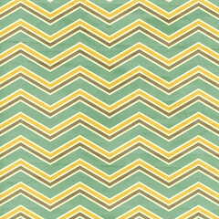 Green Zigzag chevron pattern, stripe pattern, small corners at variable angles between two parallel lines jagged and fairly regular, a decorative pattern used in fabrics, floors and paneled wood.
