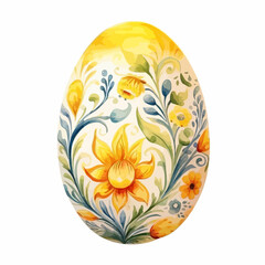 Easter Egg with Floral Design Vector Illustration – Festive and Ornamental Art