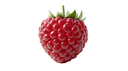 Realistic 3D raspberry on a white background 