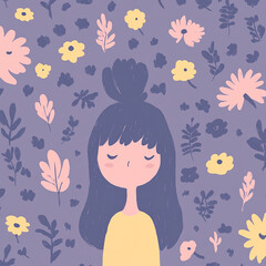girl with a bouquet of flowers