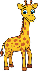 Fototapeta premium giraffe cartoon isolated on white