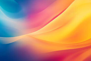 Abstract design with flowing curves and vibrant color gradients blending well
