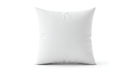 Pillow mockup with blank cover on a white background