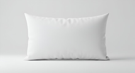 Pillow mockup with blank cover on a white background