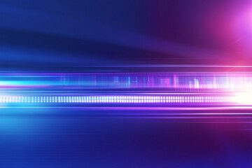 A vibrant burst of digital energy, a dazzling light show of blues and purples, streaking across the night with bright, pixelated lines.