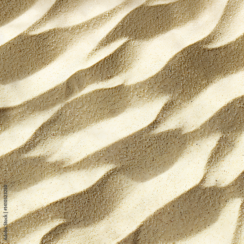 Poster close-up macro texture of wind-swept sand dunes showing wavy patterns and shadows. natural abstract 