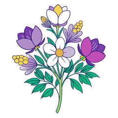  Beautifully Detailed Aconite Bouquet Flower Artwork