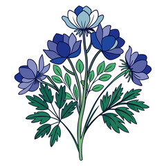  Sophisticated Aconite Bouquet Flowers Creative Artwork